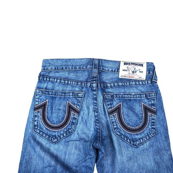True Religion Jeans Size 31 STRAIGHT Blue - Picture 8 of 9